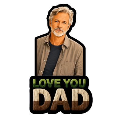 Personalized Love You Dad Fridge Magnet Father's Day and Birthday Gift for Papa Memory Photo Fridge Magnet